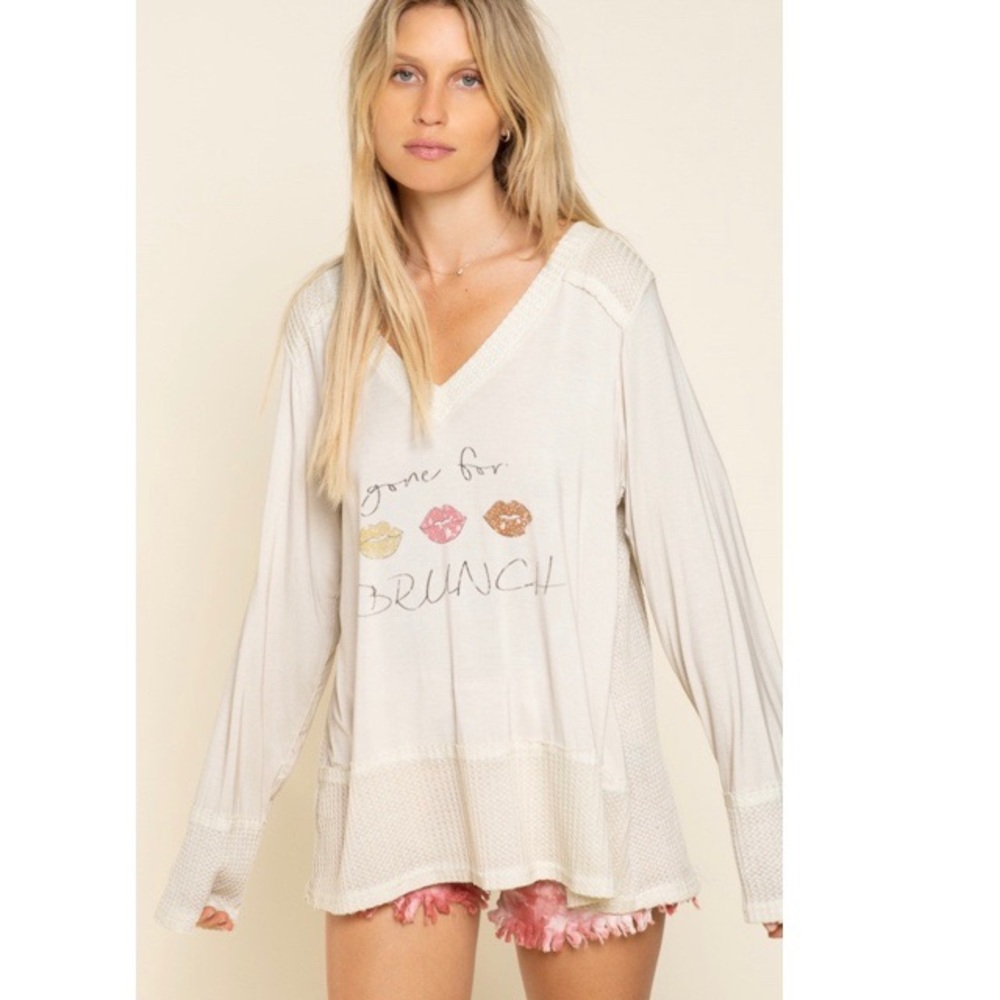 NWT POL Graphic Long Sleeve Tee